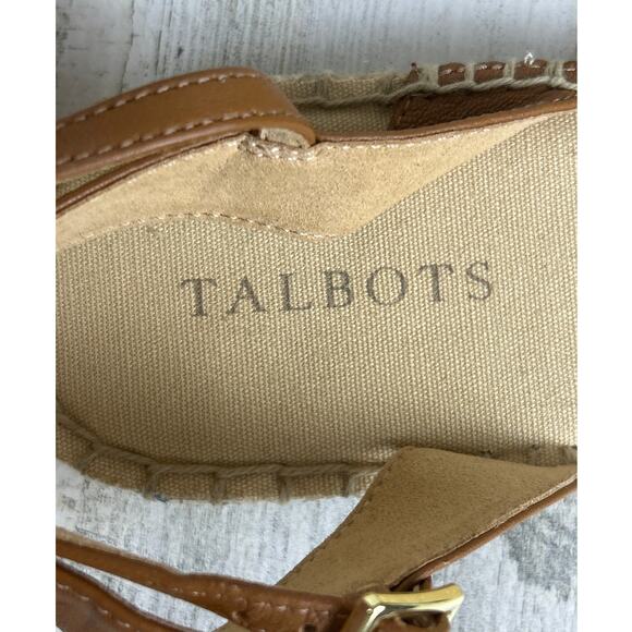 Talbots Women’s 8 Blue Izzy D’Orsay Embroidered Chambray Espadrille Sandals NEW - Picture 9 of 9